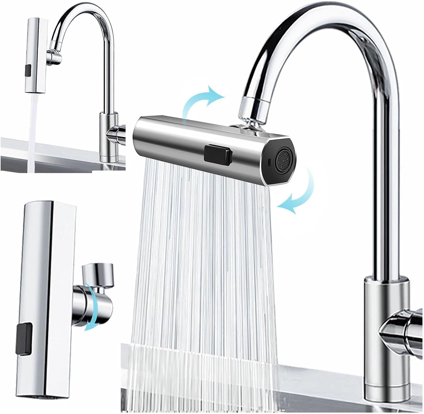 3 in 1 Waterfall Kitchen Faucet