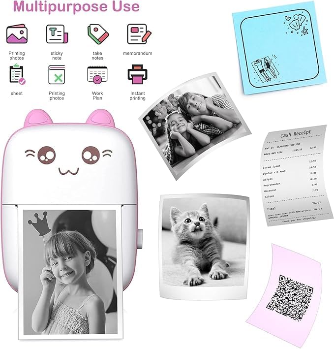 Rechargeable Mini Printer with Bluetooth