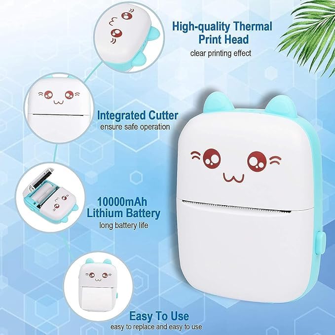 Rechargeable Mini Printer with Bluetooth