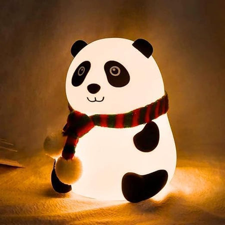 Cute Panda Night Light – Rechargeable LED Lamp with 7 Color Changing Modes, Soft Silicone Baby Nursery Light for Kids, Toddlers, and Travel – Safe & Portable Bedside Decor